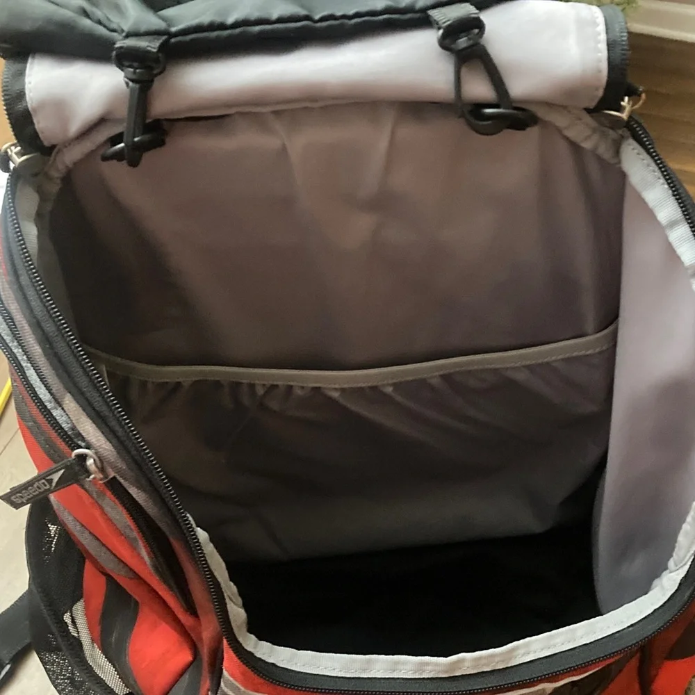 Speedo Teamster 35L Swim Red and Black Backpack